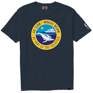 Support the Whales - Go Slow Whale Below T-Shirt