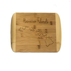 Bamboo Cutting Board: Hawaiian Islands